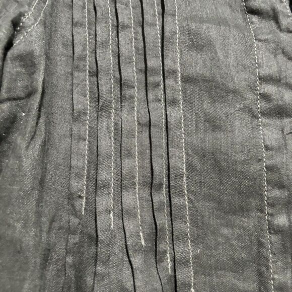 FREE PEOPLE Womens Shirt Breezy Morning Relaxed Casual Black Size Small Buttons - Picture 9 of 11